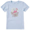 Life is Good W SS Crusher Dreamy Flamingo Tee GLACIER BLUE