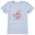 Life is Good W SS Crusher Dreamy Flamingo Tee GLACIER BLUE