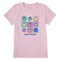 Life is Good W SS Crusher Checkerboard Smilies Tee SEASHELL PINK