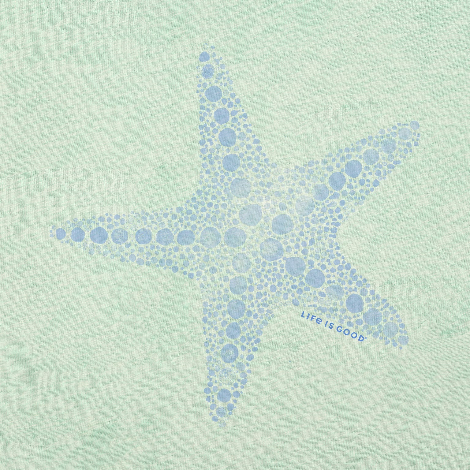Life is Good W Textured Slub Tank Watercolor Starfish SAGE GREEN