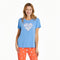 Life is Good W SS Sleep Tee Seashell Heart CORNFLOWER BLUE