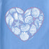 Life is Good W SS Sleep Tee Seashell Heart CORNFLOWER BLUE