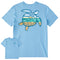 Life is Good M SS Crusher Macro Micro Sea Turtle Tee COOL BLUE