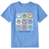 Life is Good Kids SS Crusher Checkerboard Smiles CORNFLOWER BLUE