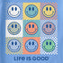 Life is Good Kids SS Crusher Checkerboard Smiles CORNFLOWER BLUE