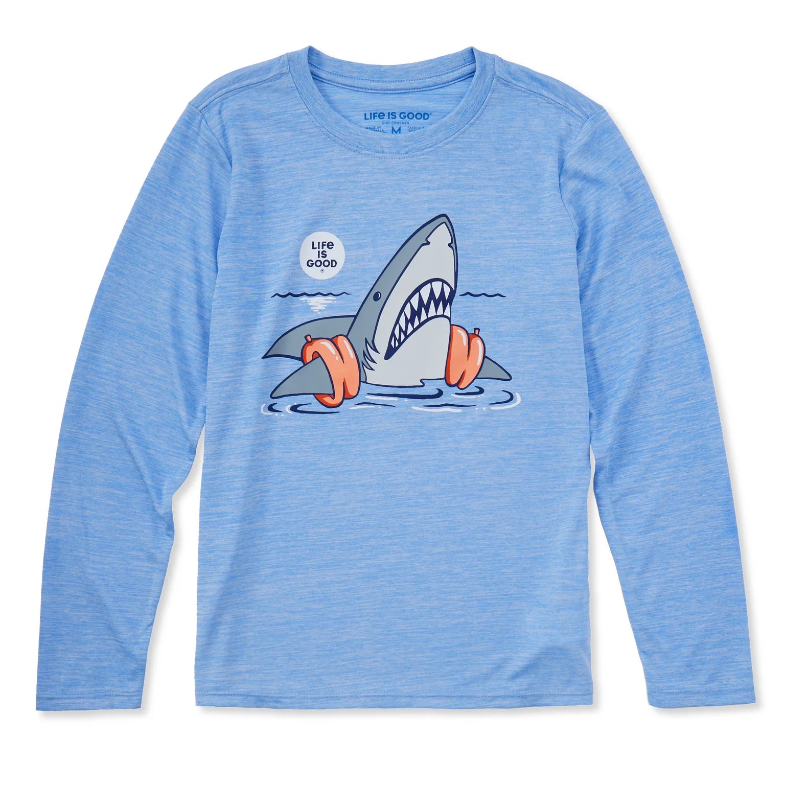 Life is Good Kids LS Sun Crusher Shark Swirl CORNFLOWER BLUE