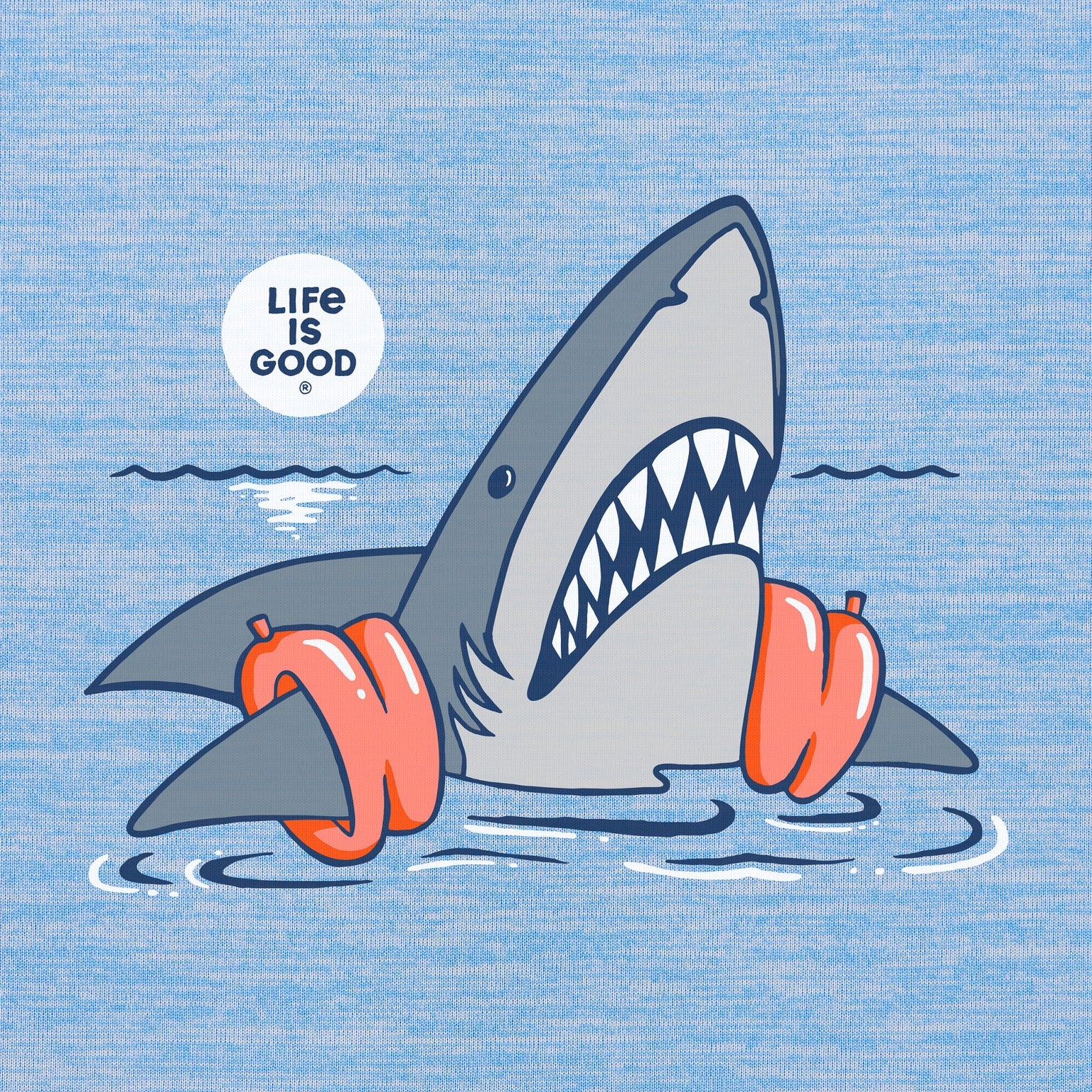 Life is Good Kids LS Sun Crusher Shark Swirl CORNFLOWER BLUE