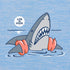 Life is Good Kids LS Sun Crusher Shark Swirl CORNFLOWER BLUE