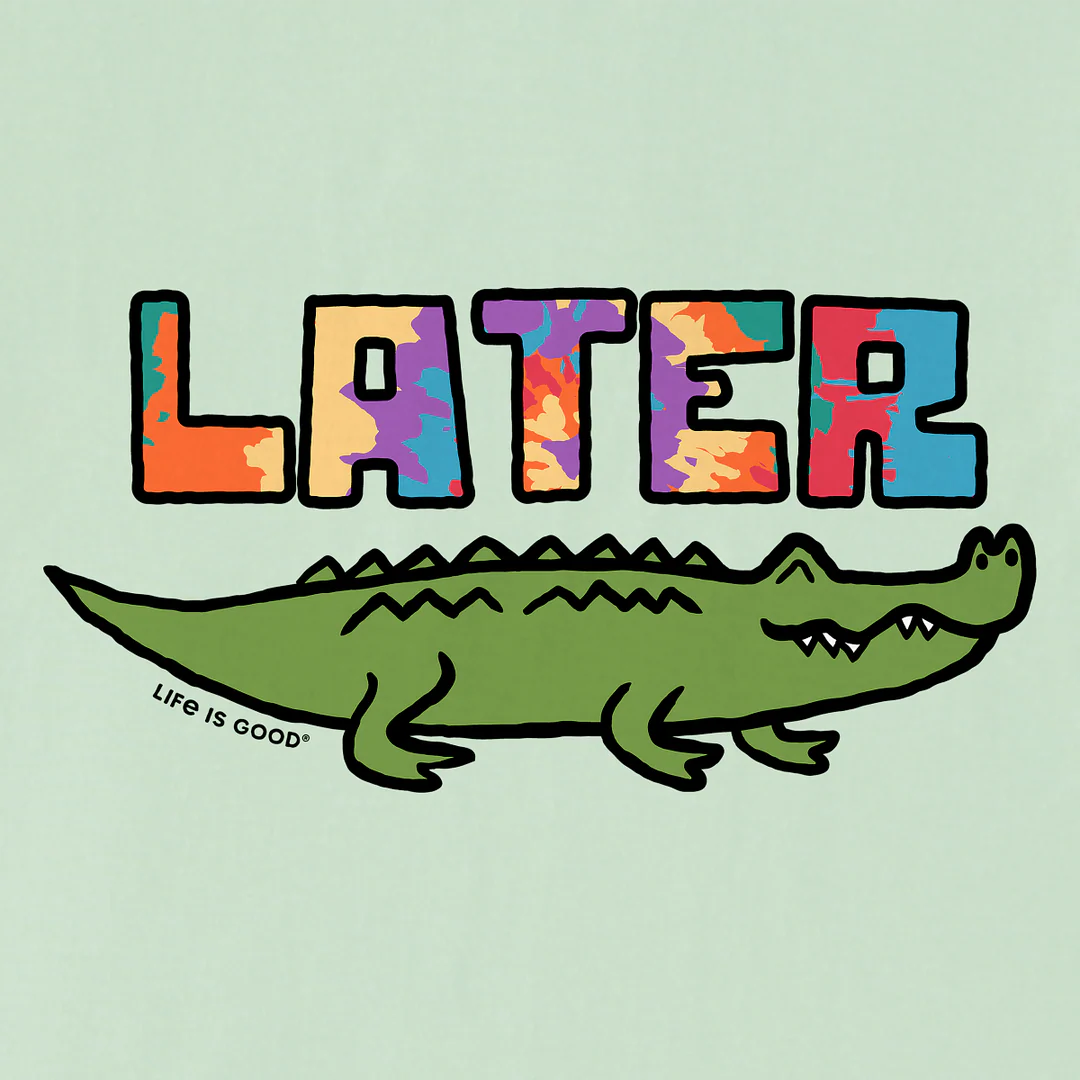 Life is Good Toddler SS Crusher Tee Later Gator SAGE