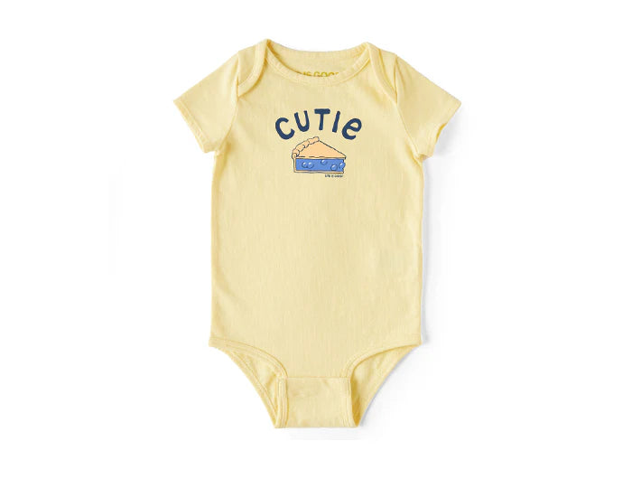 Life is Good Baby Crusher Cutie Pie Bodysuit SANDY YELLOW