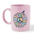Life Is Good Jake's Mug Peace Sign Flower VIOLET PURPLE