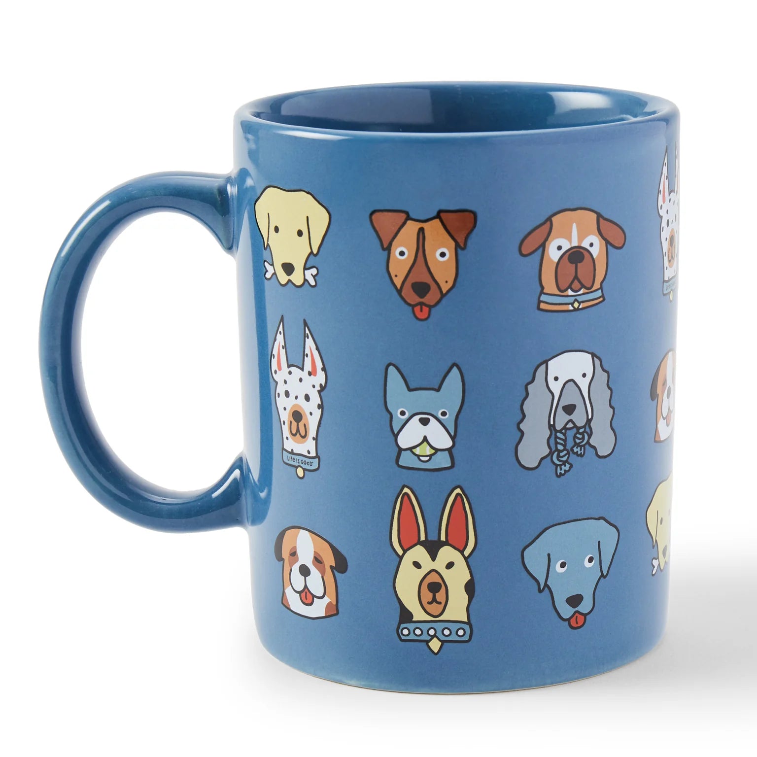 Life Is Good Jake's Mug Plenty of Pups SMOKE BLUE