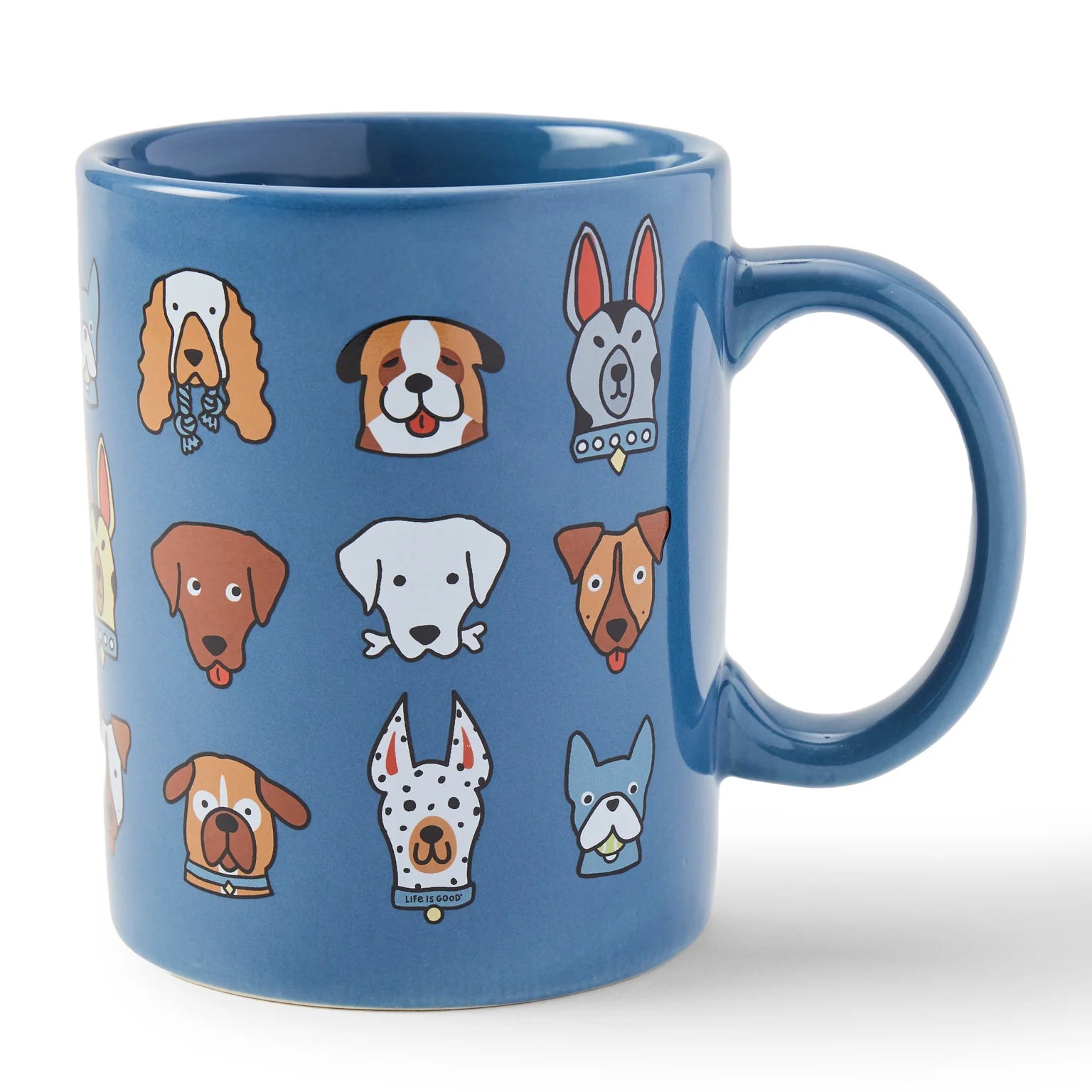Life Is Good Jake's Mug Plenty of Pups SMOKE BLUE