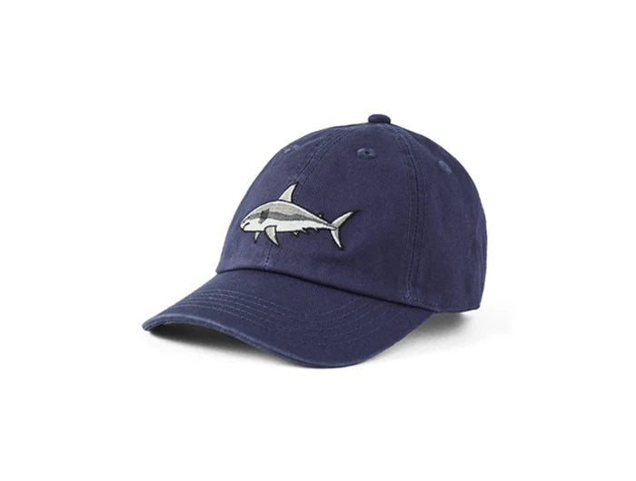 Life is Good Kids Chill Cap Swimming Shark DARKEST BLUE