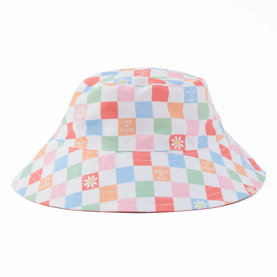 Life is Good Baby Made in the Shade Bucket Hat Daisy Checkerboard