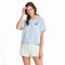 Life is Good W SS Boxy Tee Pure Magic Butterfly GLACIER BLUE