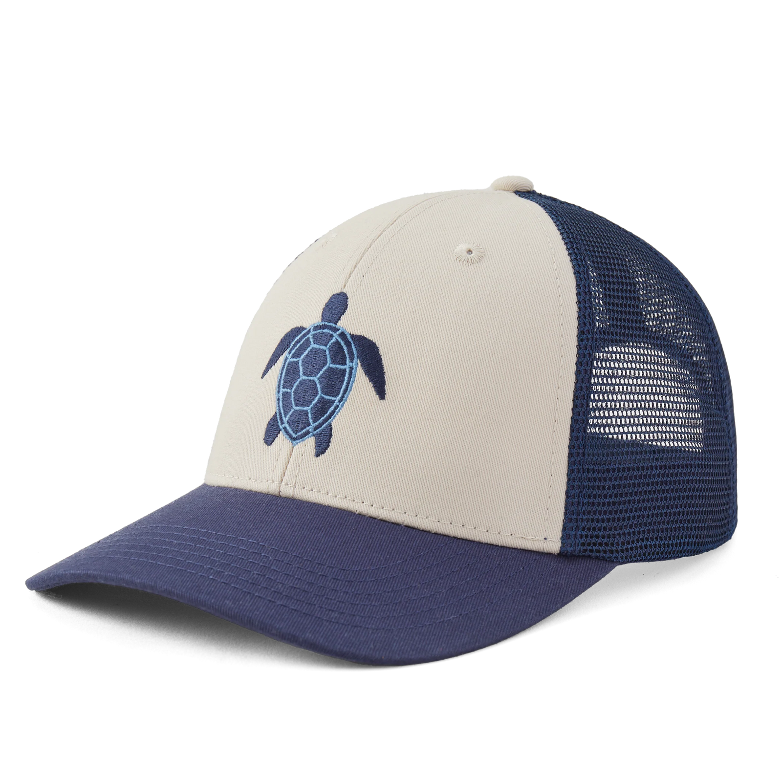 Life is Good Clean Turtle Trucker Hat BONE