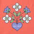 Life Is Good W SS Crusher Retro Flower Heart Vee CANYON ORANGE