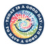Life Is Good 4" Sticker: Good Day Smile TIE DYED