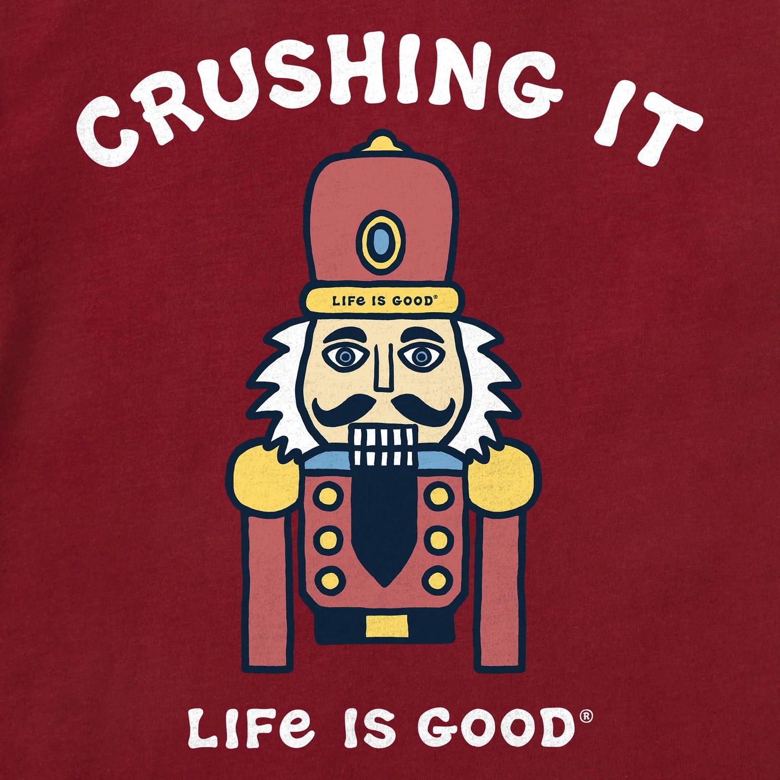 Life is Good M SS Crusher Crushing It Nut ADIRONDACK RED