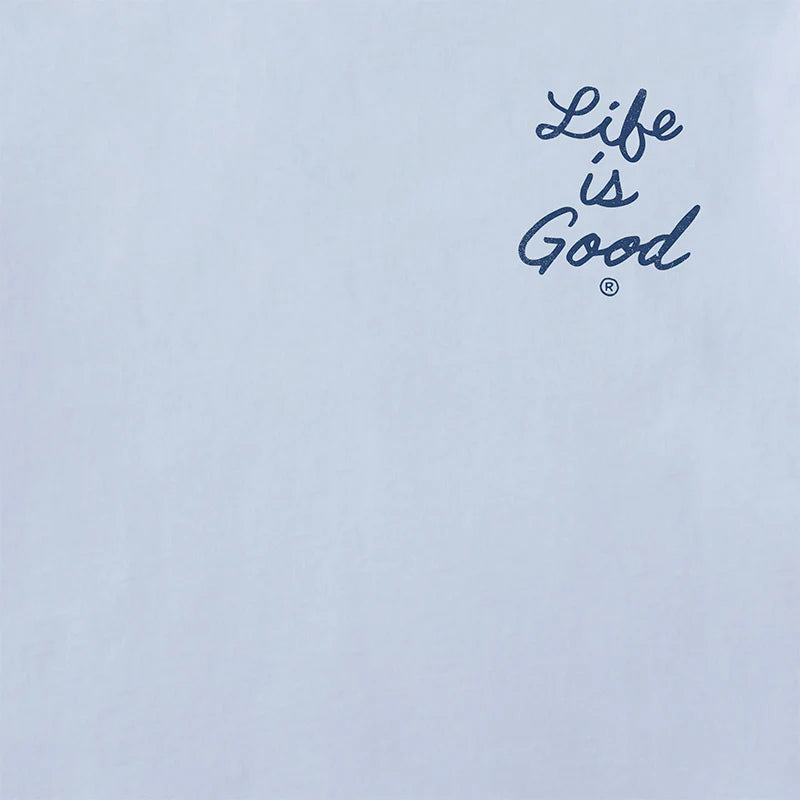 Life is Good M SS Crusher Good Vibes Parrot GLACIER BLUE
