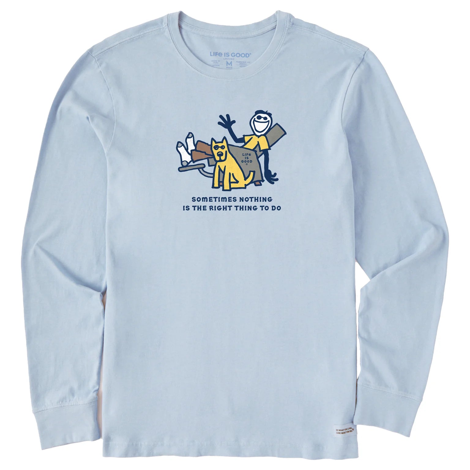 Life is Good M LS Crusher Jake & Rocket GLACIER BLUE