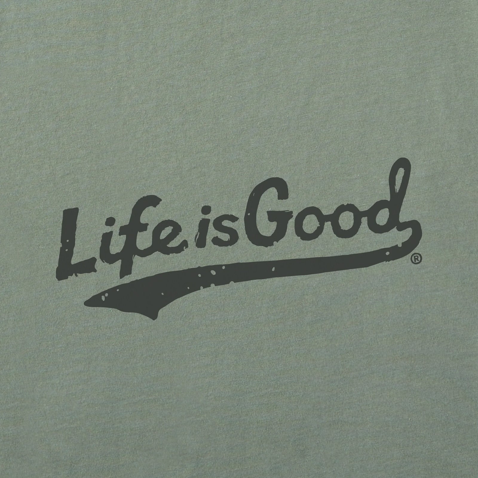 Life is Good M Good Vibes Crew LIG Ballyard MOSS GREEN