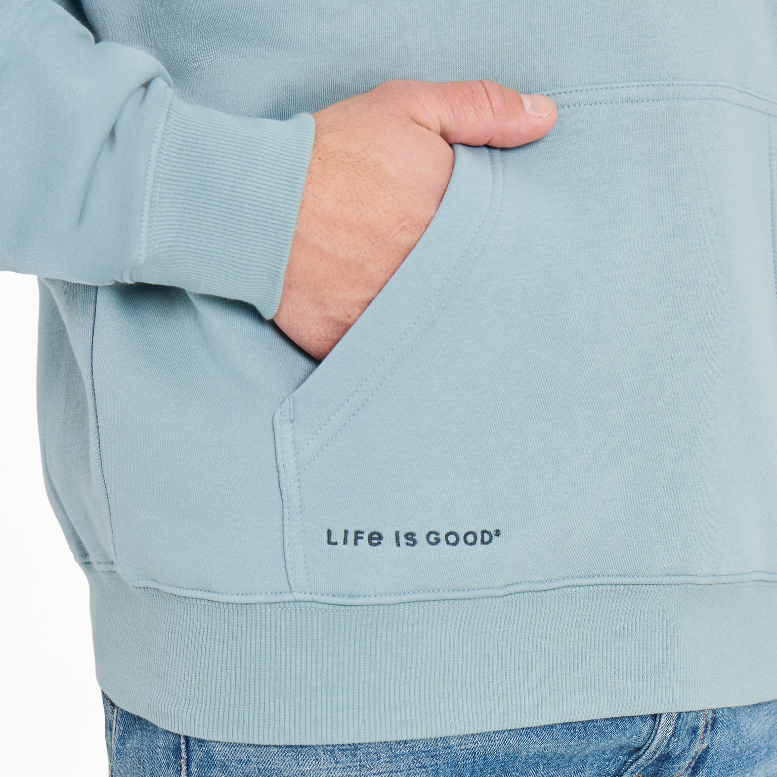 Life is Good M Good Vibes Hoodie Simple Dog SMOKY BLUE