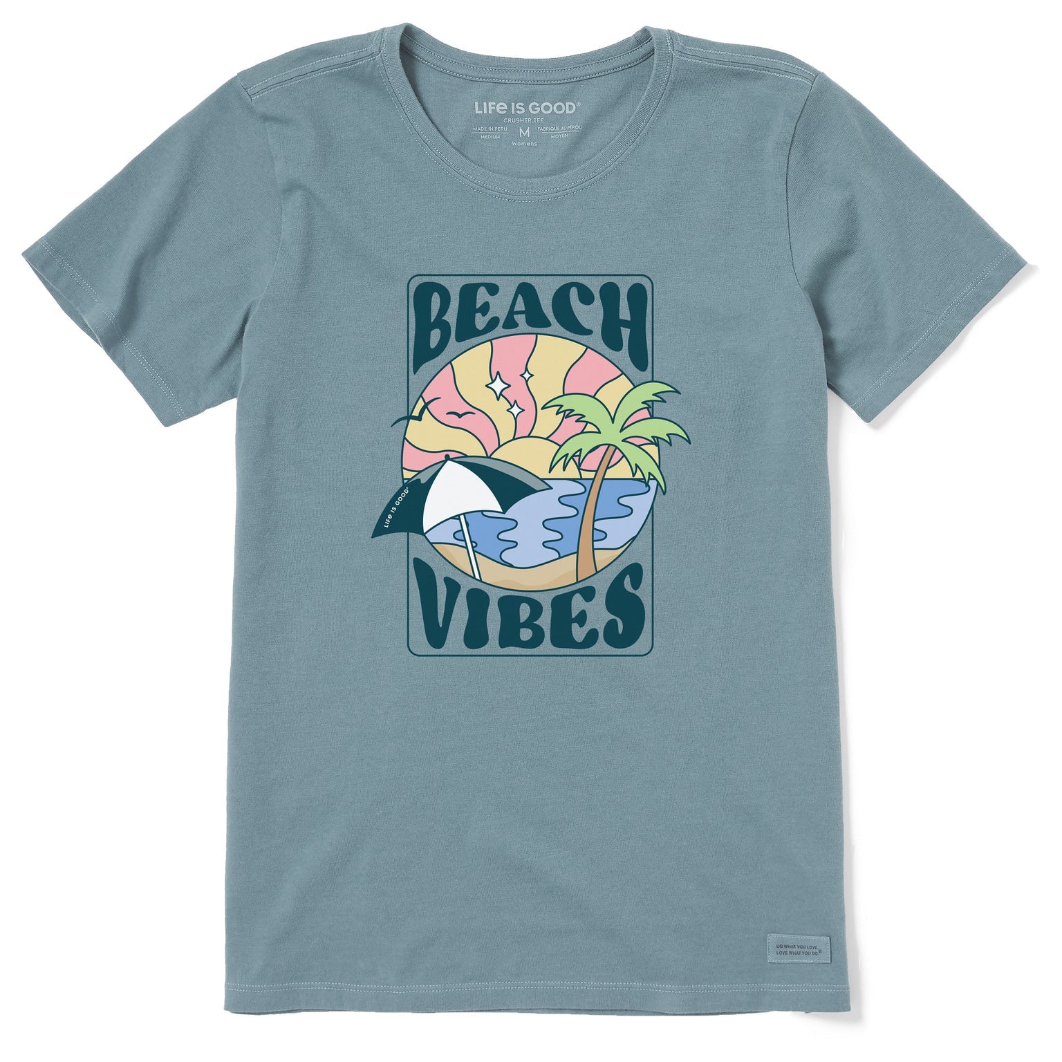 Life Is Good W SS Crusher Beach Vibes SMOKY BLUE