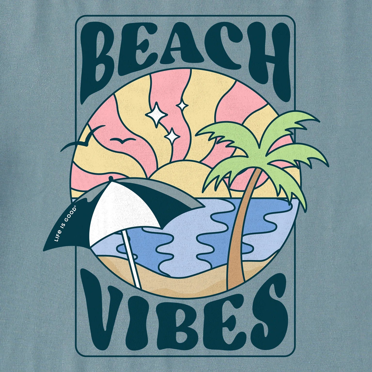 Life Is Good W SS Crusher Beach Vibes SMOKY BLUE