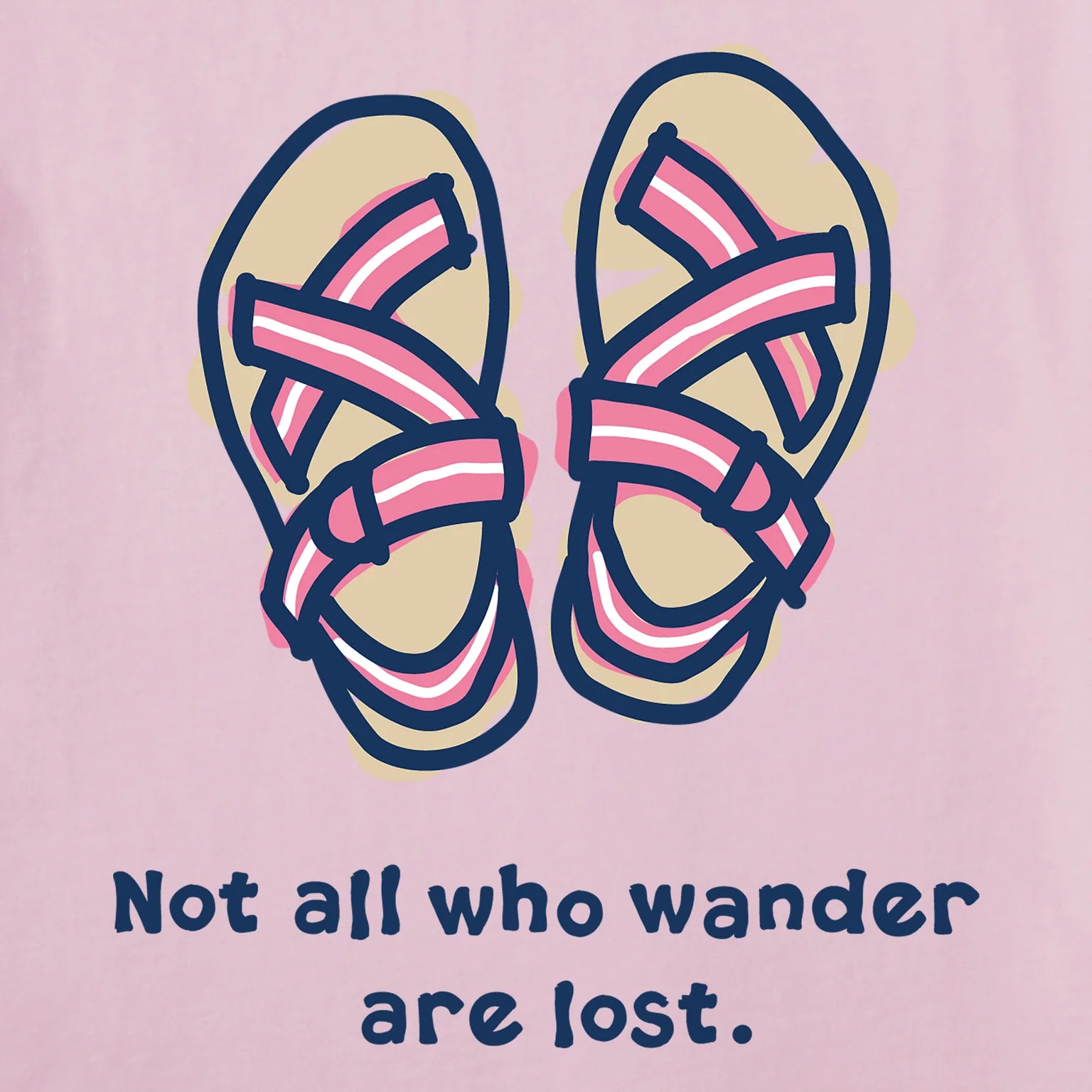 Life Is Good W Crusher Vee Sporty Sandals SEASHELL PINK