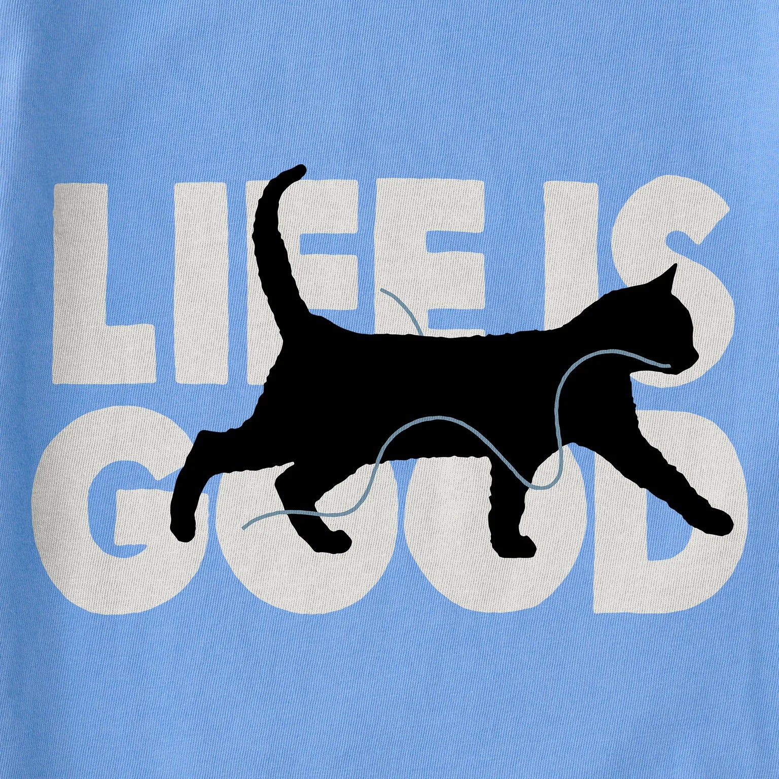 Life is Good W SS Crusher LIG Cat Tee CORNFLOWER BLUE
