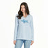 Life is Good W LS Hooded Crusher Floating Turtle Tee SMOKY BLUE