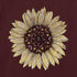 Life is Good W LS Hooded Crusher Detailed Sunflower DEEP BURGUNDY