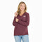 Life is Good W Hooded Crusher Dog Walking DEEP BURGUNDY