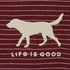 Life is Good W Hooded Crusher Dog Walking DEEP BURGUNDY
