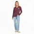 Life is Good W Hooded Crusher Dog Walking DEEP BURGUNDY