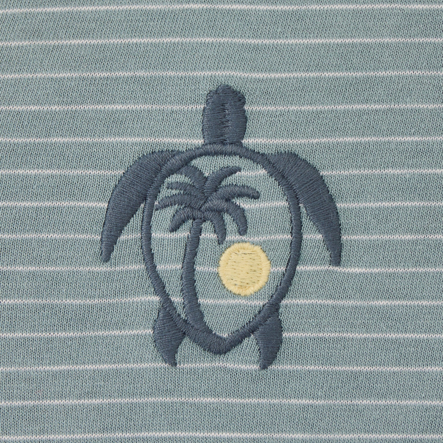 Life Is Good W Striped Hooded Beach Turtle SMOKY BLUE