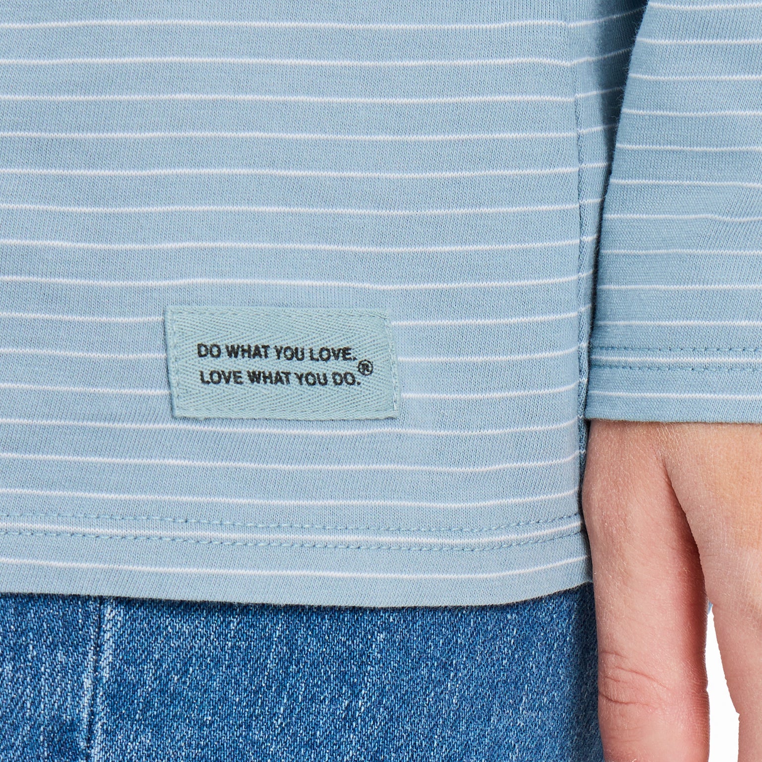 Life Is Good W Striped Hooded Beach Turtle SMOKY BLUE