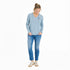 Life Is Good W Striped Hooded Beach Turtle SMOKY BLUE