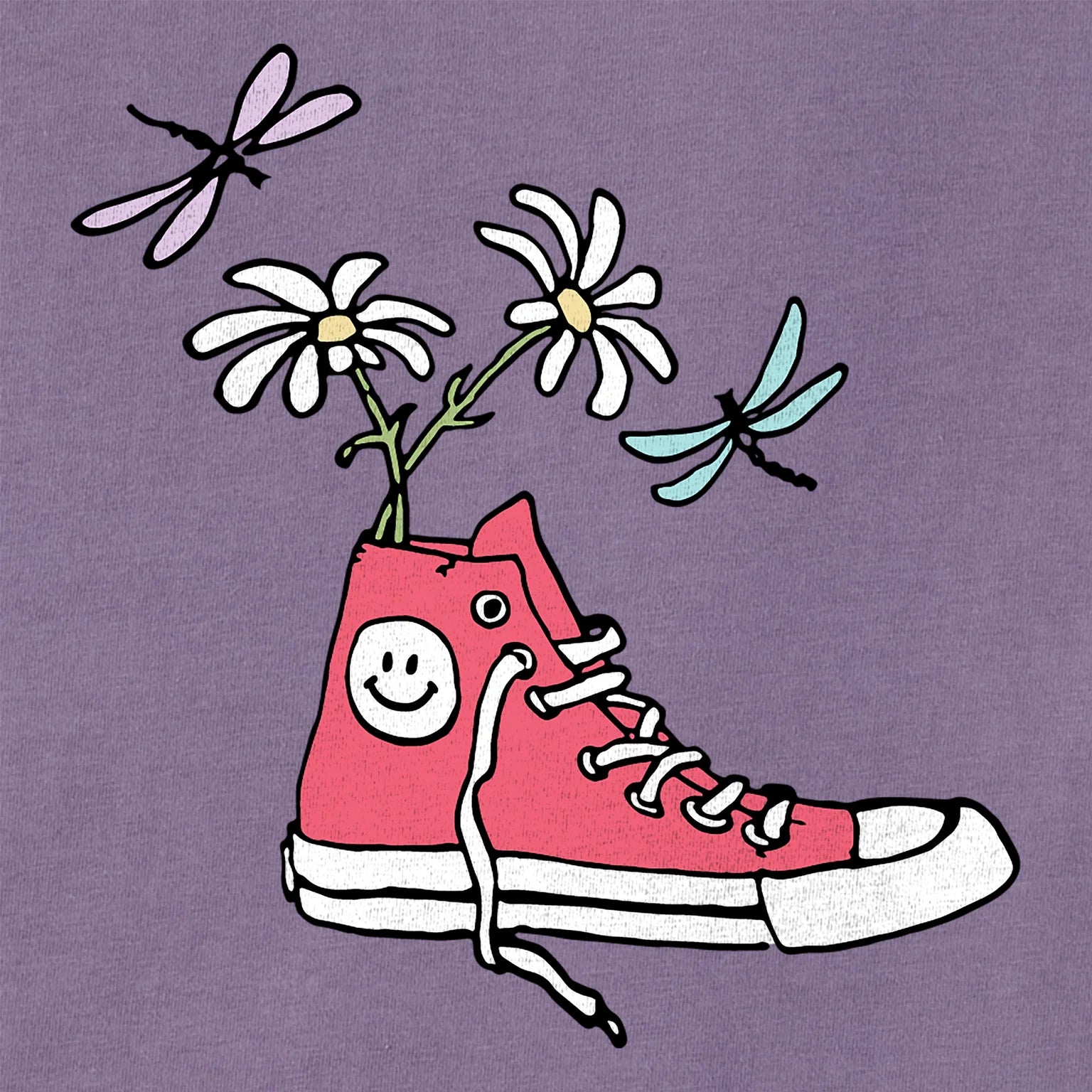 Life is Good W LS Crusher Boxy Sneaker Daisy DUSK PURPLE