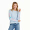 Life is Good W LS Crusher Hibiscus Paradise Boxy Tee GLACIER BLUE