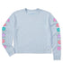 Life is Good W LS Crusher Hibiscus Paradise Boxy Tee GLACIER BLUE