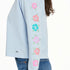 Life is Good W LS Crusher Hibiscus Paradise Boxy Tee GLACIER BLUE