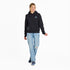 Life is Good W Good Vibes Fleece Hoodie Daisy Trio BLACK