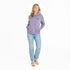 Life is Good W Good Vibes Simple Dog Fleece Hoodie DUSK PURPLE