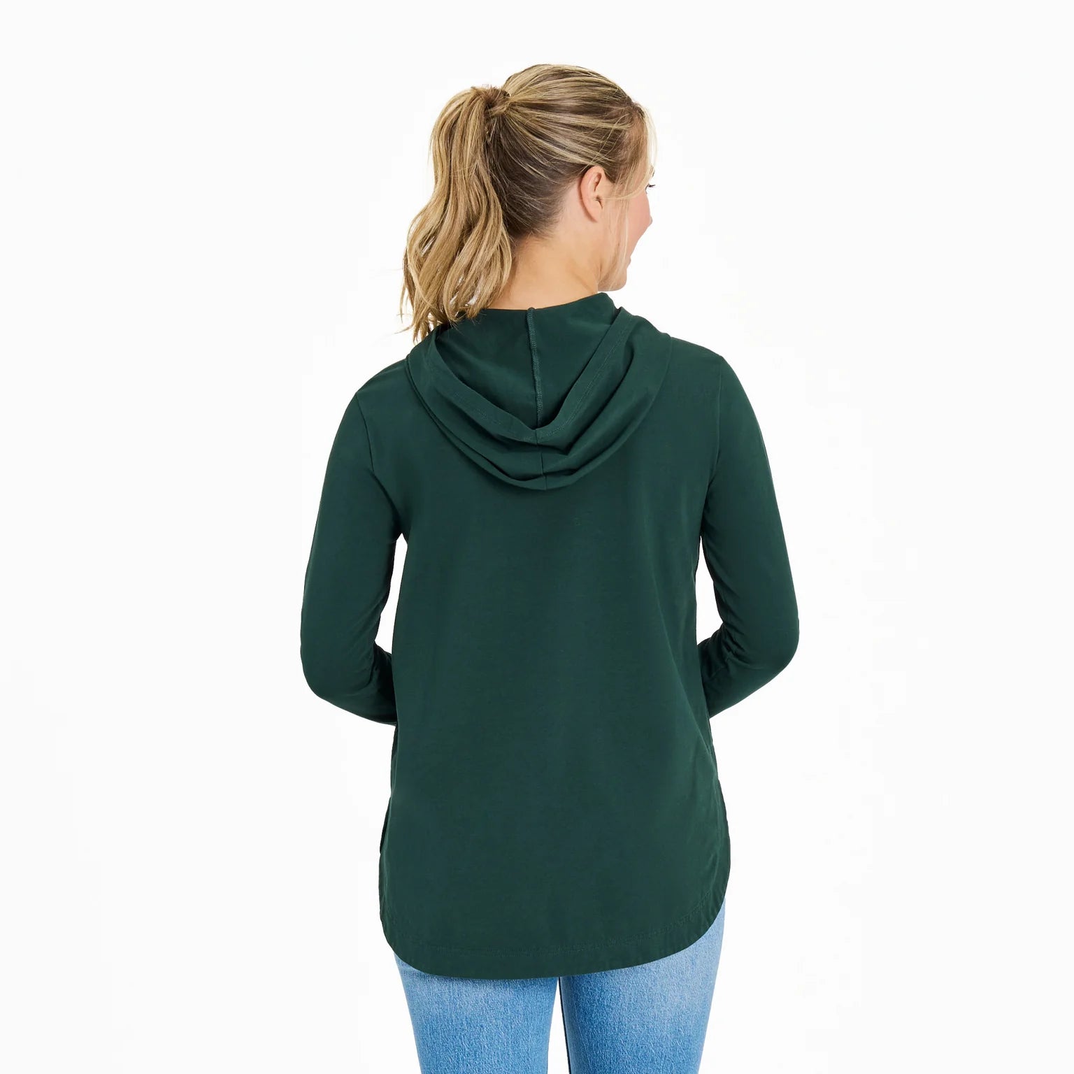Life is Good W Crusher Flex Hooded Grow the Good Daisies TREELINE GREEN
