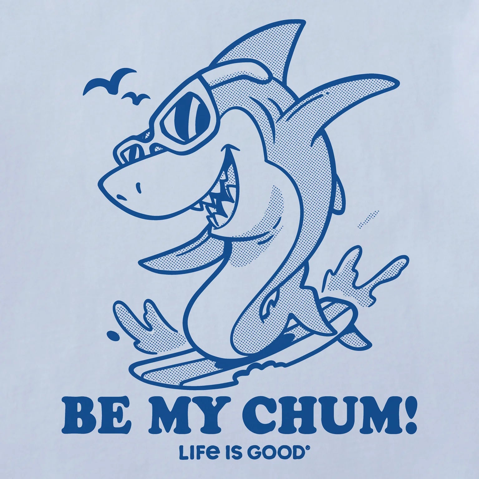 Life is Good Kids SS Crusher Be My Chum Shark GLACIER BLUE