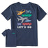 Life is Good Kids SS Crusher Let's Go Vehicles Tee DARKEST BLUE