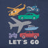 Life is Good Kids SS Crusher Let's Go Vehicles Tee DARKEST BLUE
